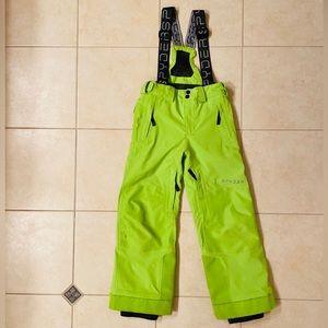 Kid’s Spyder Gortex snow bib, size 8.